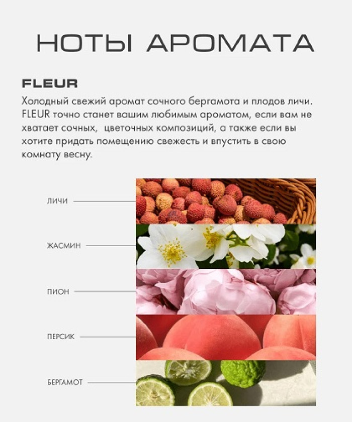 FLEUR (ЦВЕТОК) Интерьерный парфюм BY KAORI, 50 мл