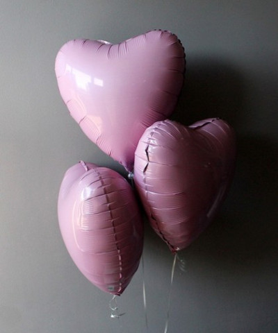 Шар фольга Сердце 18" Клубничный коктейль