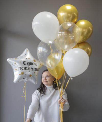 "С днём рождения, золотце" набор воздушных шаров №15