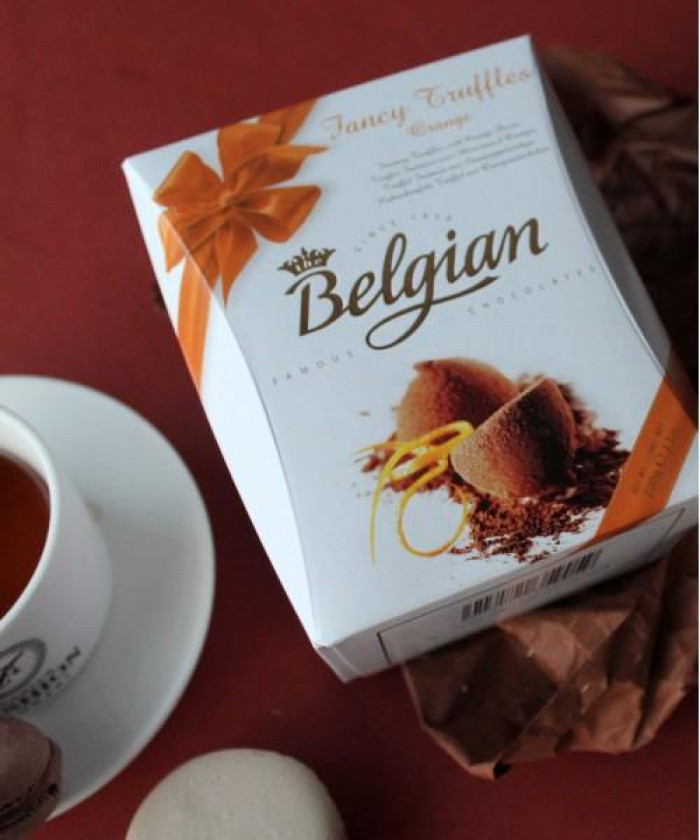 Трюфели с кусочками апельсинов 