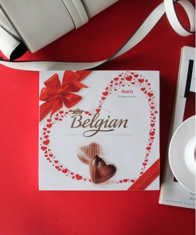 Сердечки шоколадные конфеты Бельгия The Belgian 200гр