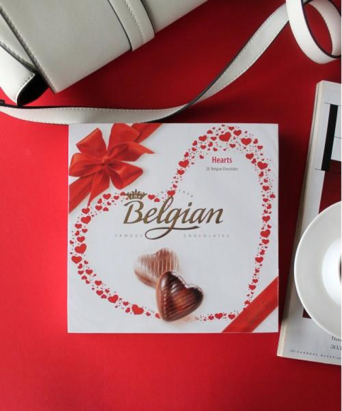 Сердечки шоколадные конфеты Бельгия The Belgian 200гр