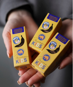 Ириски банановые "Счастье" в молочном шоколаде 1 шт.