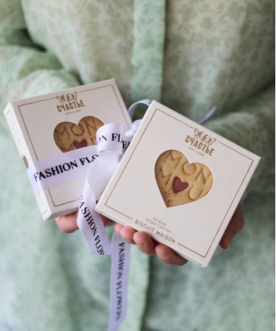 Имбирное сердце "Счастье", печенье 1 шт.