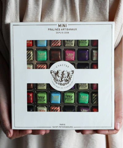 Коллекция мини-пралине СЧАСТЬЕ 36 шт. Ассорти, 305 гр.