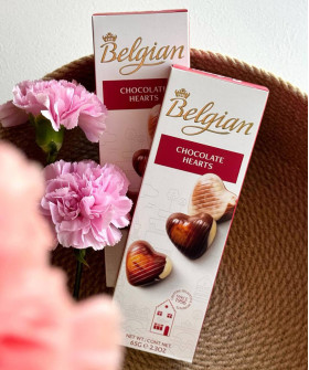 Шоколадные конфеты сердца The Belgian, в ассортименте, Бельгия 65 гр