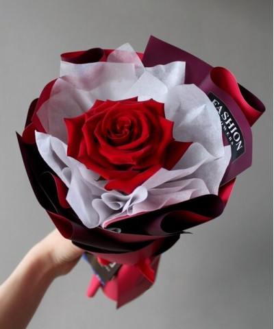 Красная роза 1 шт. №2753