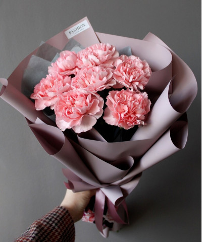 7 пудровых диантусов №4666