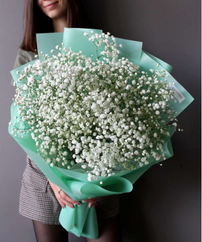 11 веток белой гипсофилы Экселенс №2797