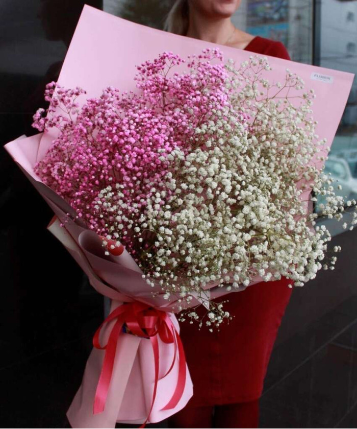 15 белой и розовой гипсофилы №2761