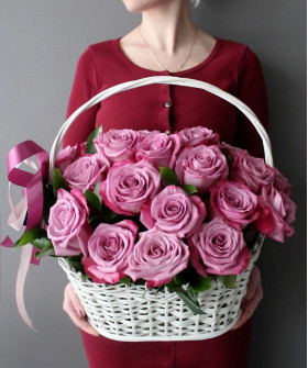 Корзина роз "Блюз" №2988