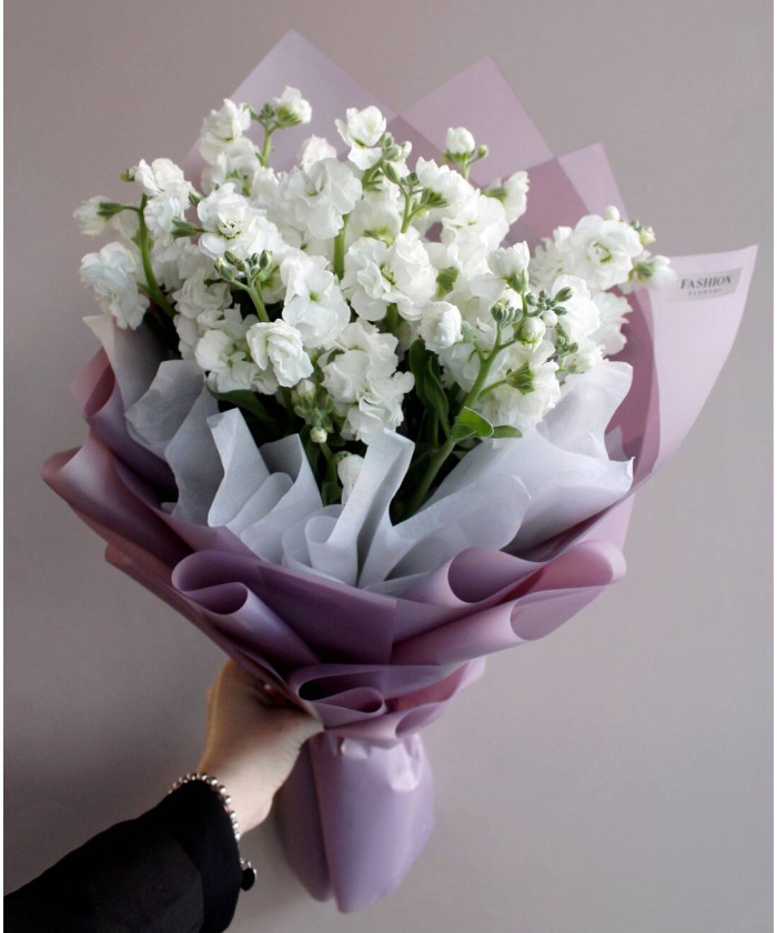 5 белой кустовой маттиолы №3052