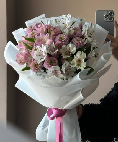 "Нежный румянец" букет №2486