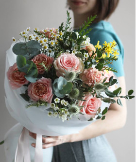 Авторский букет "Вдохновлённый весной" №2490
