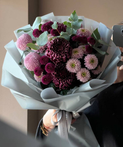 "Лавандовое вино" букет в ягодных оттенках №4539