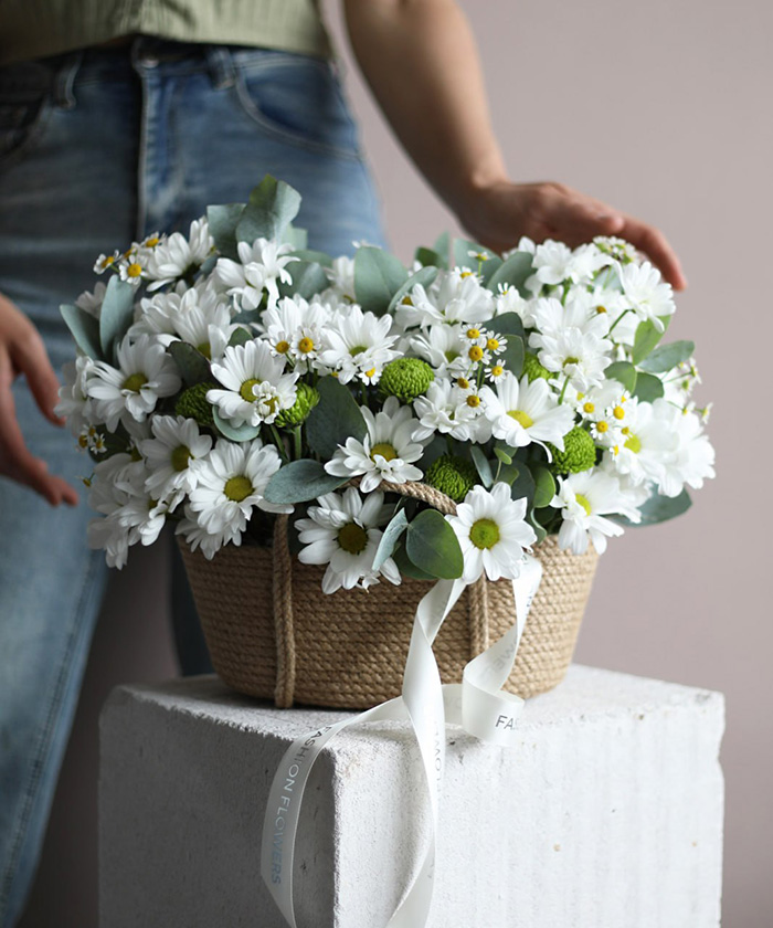 Ромашки в корзине 