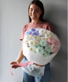 5 акварельных хризантем №2436