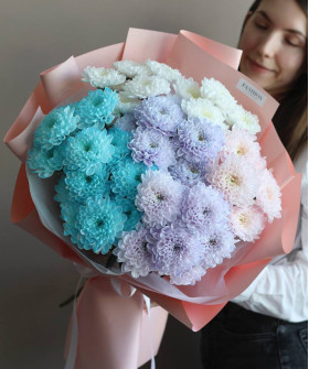 7 акварельных хризантем Алтай №4697