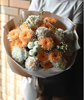 "Апельсиновый раф" букет №6875