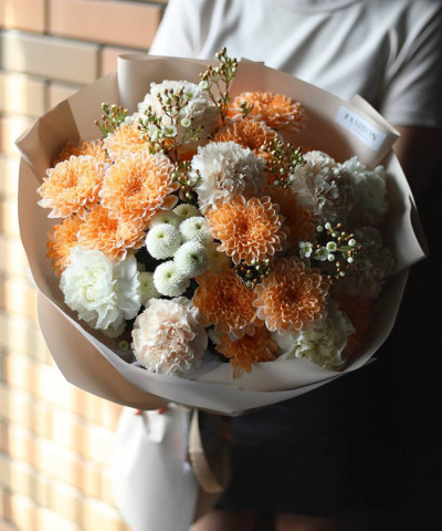 "Апельсиновый раф" букет №6875