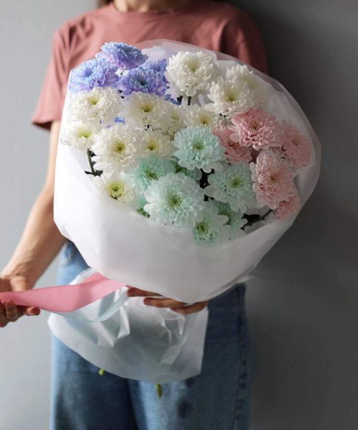 5 акварельных хризантем №2436