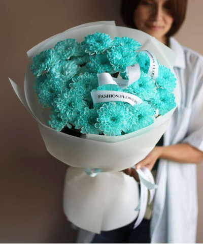 5 акварельных кустовых хризантем №6871