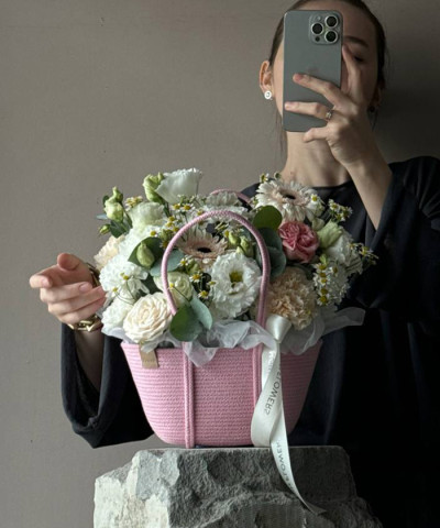 "Комплимент" сумочка с сезонными цветами №3609