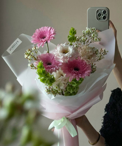 "Ключи от лета" букет с герберами №4535