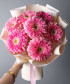 7 розовых гербер Помпони №6797