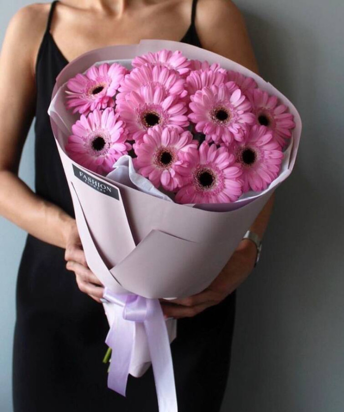 13 розовых гермини Бентли №3960