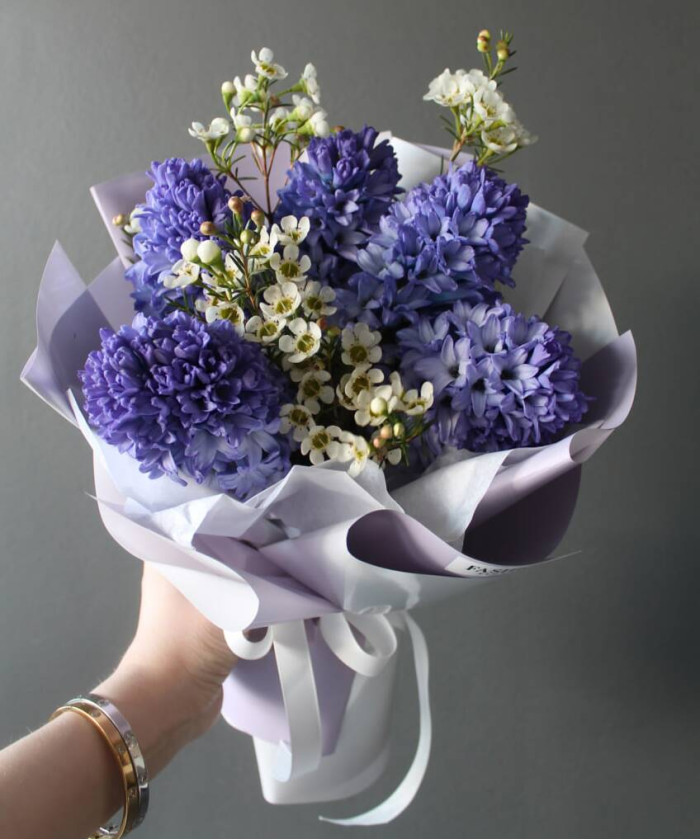 5 гиацинтов Дельф блю и хамелациум №2365