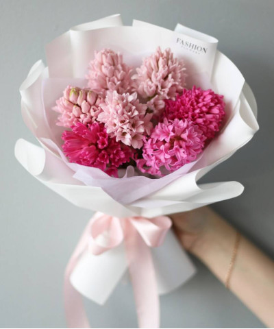 7 розовых гиацинтов "Мэй" №5689