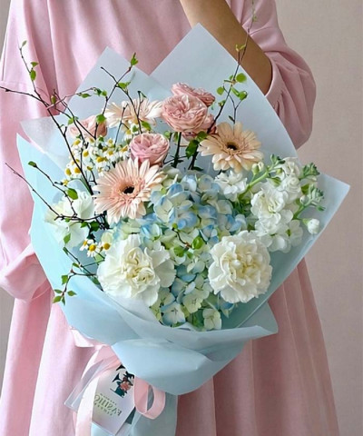 "Весенняя капель" весенний авторский букет №9685