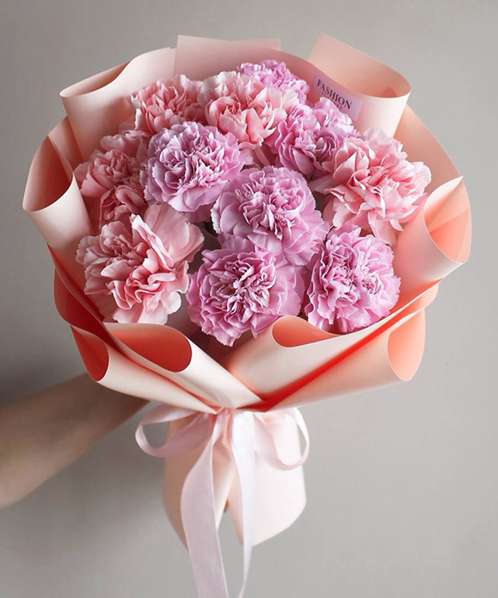 11 розовых диантусов №6739