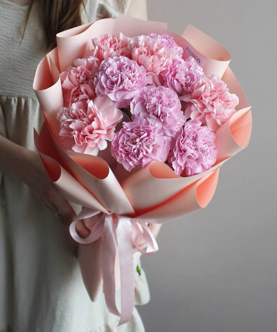 11 розовых диантусов №6739