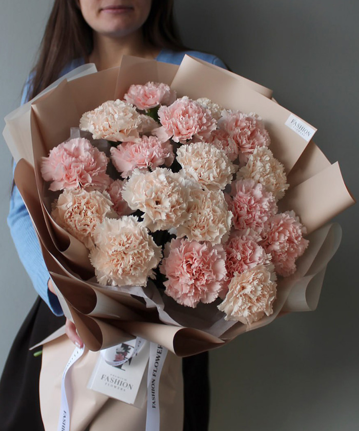 25 песочных диантусов пастель микс №8456