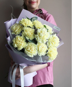 11 лимонных диантусов Веддинг №5797