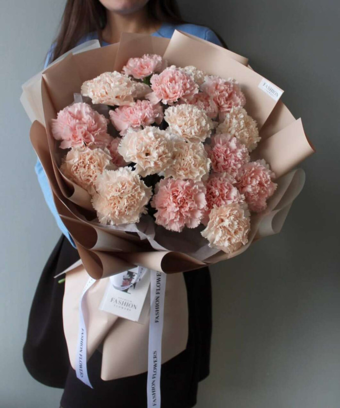 25 песочных диантусов пастель микс №8456