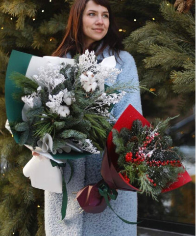 "Январская вьюга" зимний букет №7496