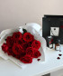 Комбо-набор из букета 15 алых роз и интерьерного парфюма Kaori №9642