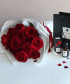 Комбо-набор из букета 15 алых роз и интерьерного парфюма Kaori №9642