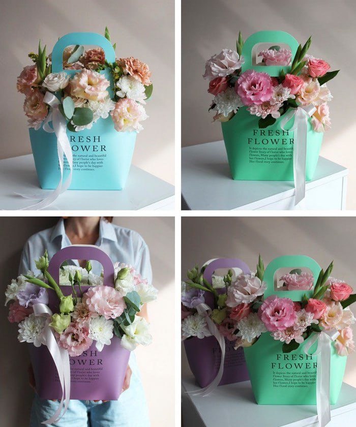 Сумочка с цветами, сборное наполнение №6974