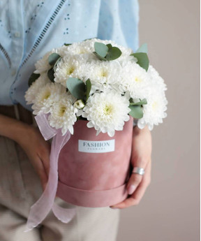 Хризантема Алтай в бархатной коробочке №2232