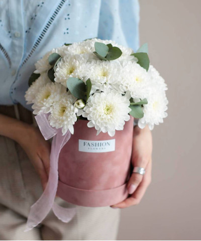 Хризантема Алтай в бархатной коробочке №2232