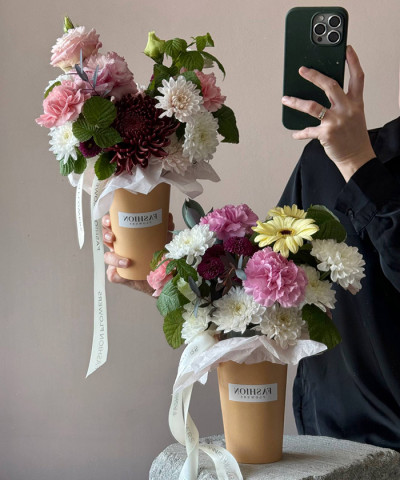 Цветочный комплимент с сезонным составом №3463