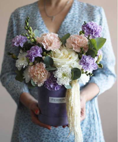 "Лавандовое утро" бархатный бокс №3074