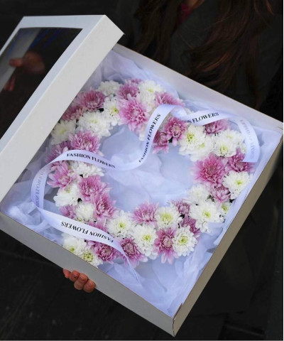 Сердце цветочное №9100