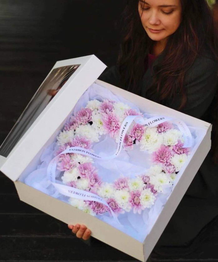 Сердце цветочное №9100