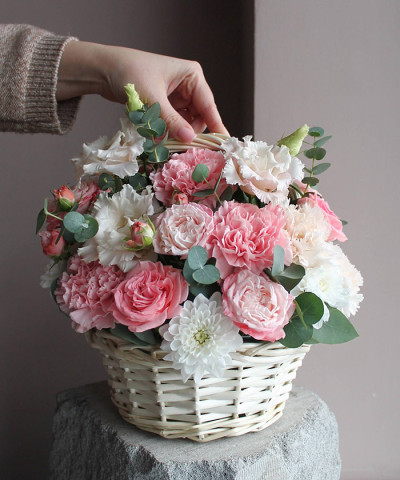 "Ваниль" корзина с сезонным составом №3430