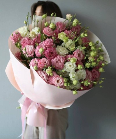 21 роскошная розово-белая эустома №5648